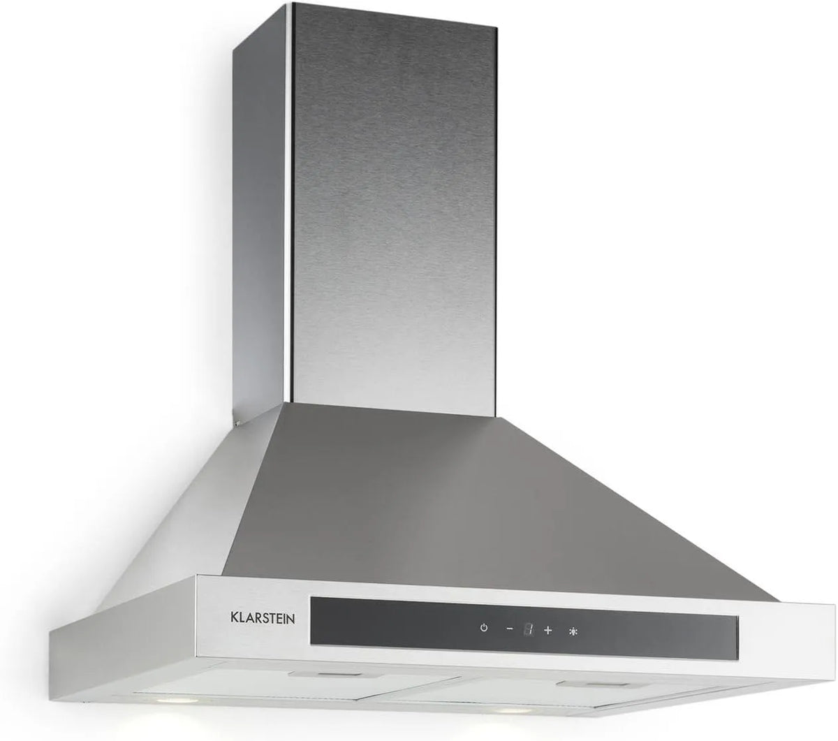 Klarstein Cappa aspirante, 60 cm, 620 m3/h, cappa da cucina, scarico e ricircolo, touch, timer, acciaio inox, argento, 3 passi, Aria di scarico