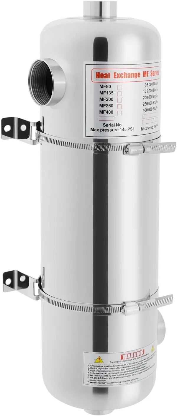 Prodotto scambiatore di calore per piscina da 60 kW, Pompa di calore per piscina, scambiatore di calore in acciaio inossidabile, temperatura massima