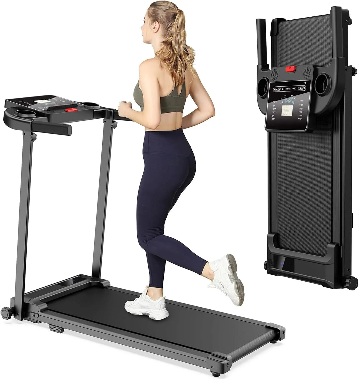 Prodotto Economico Tapirulan da Casa Walking Pad 10 km/h Portatile Treadmill Professionale Tappeto per Camminare Con Display LCD 12 Programmi, Tapis