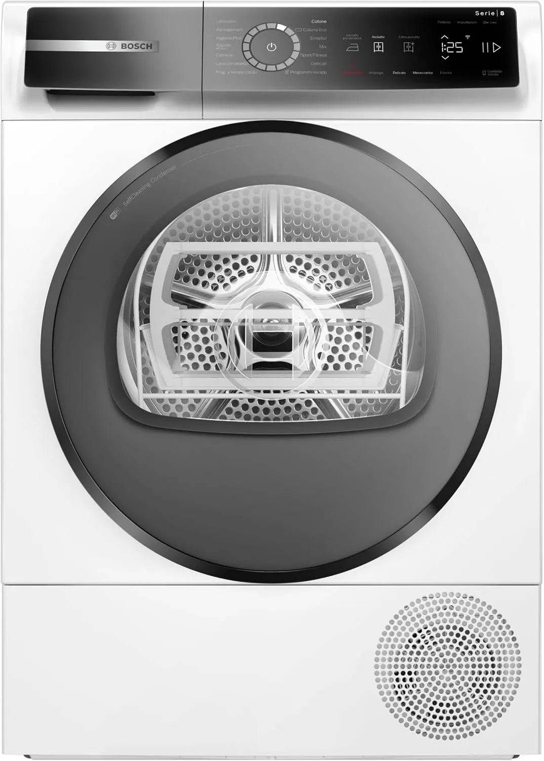Bosch Serie 8 WQB245B0IT Asciugatrice, 9 kg, classe energetica C, bianco, Bosch WQB245B0IT Serie 8 Asciugatrice a pompa di calore 9kg Bianco Classe C