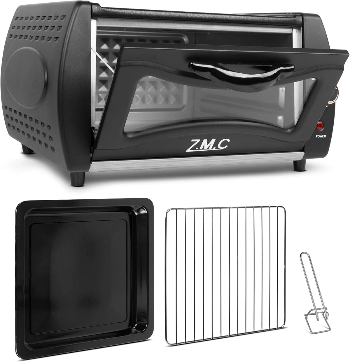 Forno elettrico per pizza, 22 L, 2100 W, ZMC, Mini Tandoor 2100W 22L, Naan e Pane Compatto, Potente, Riscaldamento Rapido, Ideale per Piatti Autentici