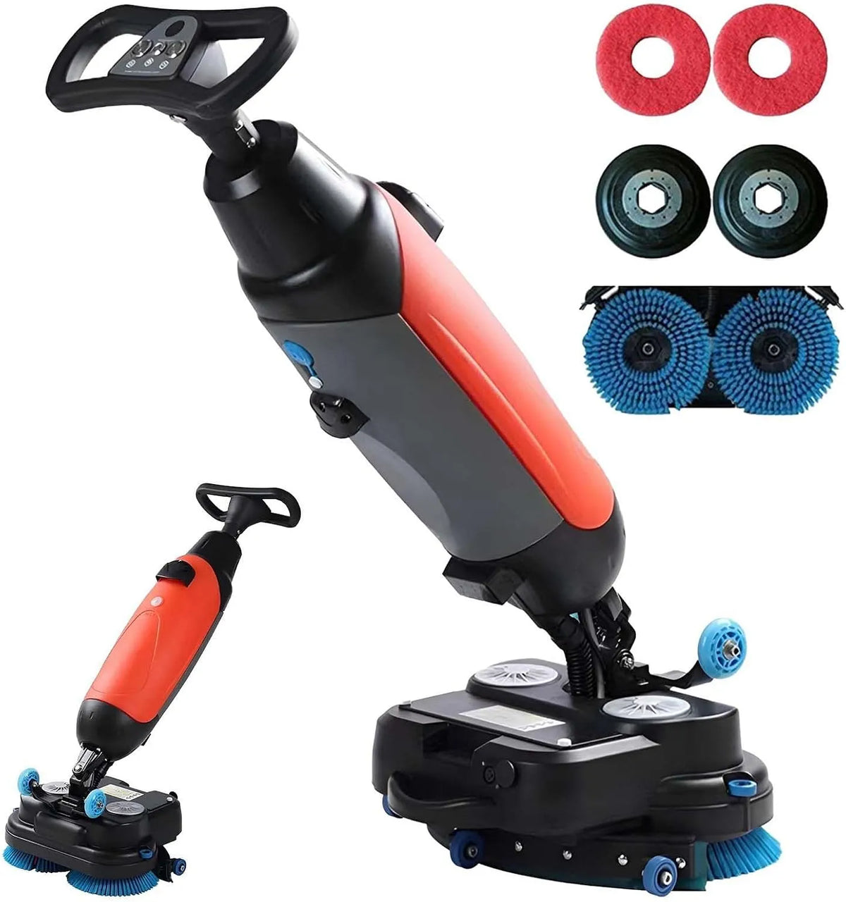 Lavasciuga, 43 cm, lavatrice, asciugatrice, portatile, industriale, professionale, rosso, copertura 1200 m2, pulizia profonda di piastrelle, fughe