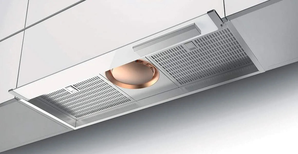 Cappa aspirante A90, 90 cm, cappa da cucina, da incasso, touch, acciaio inox