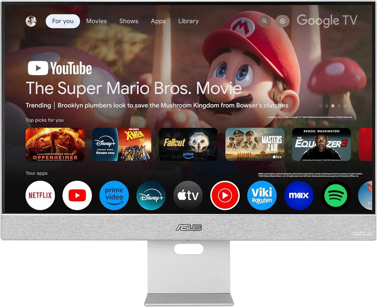 Google MS27UC Monitor, 27 pollici, 3840 × 2160, pannello IPS, HDMI, USB, argento, Ultra HD IPS, 99% sRGB, Compatibile con TV e con lo Streaming