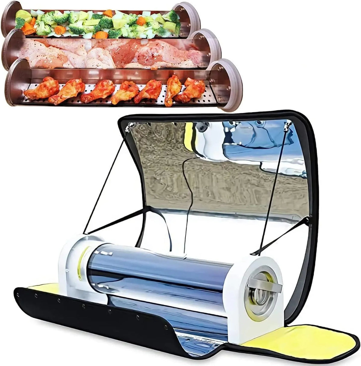 Forno elettrico, 5 L, portatile, esterno, Cucina Solare per 4-5 Persone, Fornello Solare da Campeggio 4, Ideale per Viaggi, Escursioni e Picnic