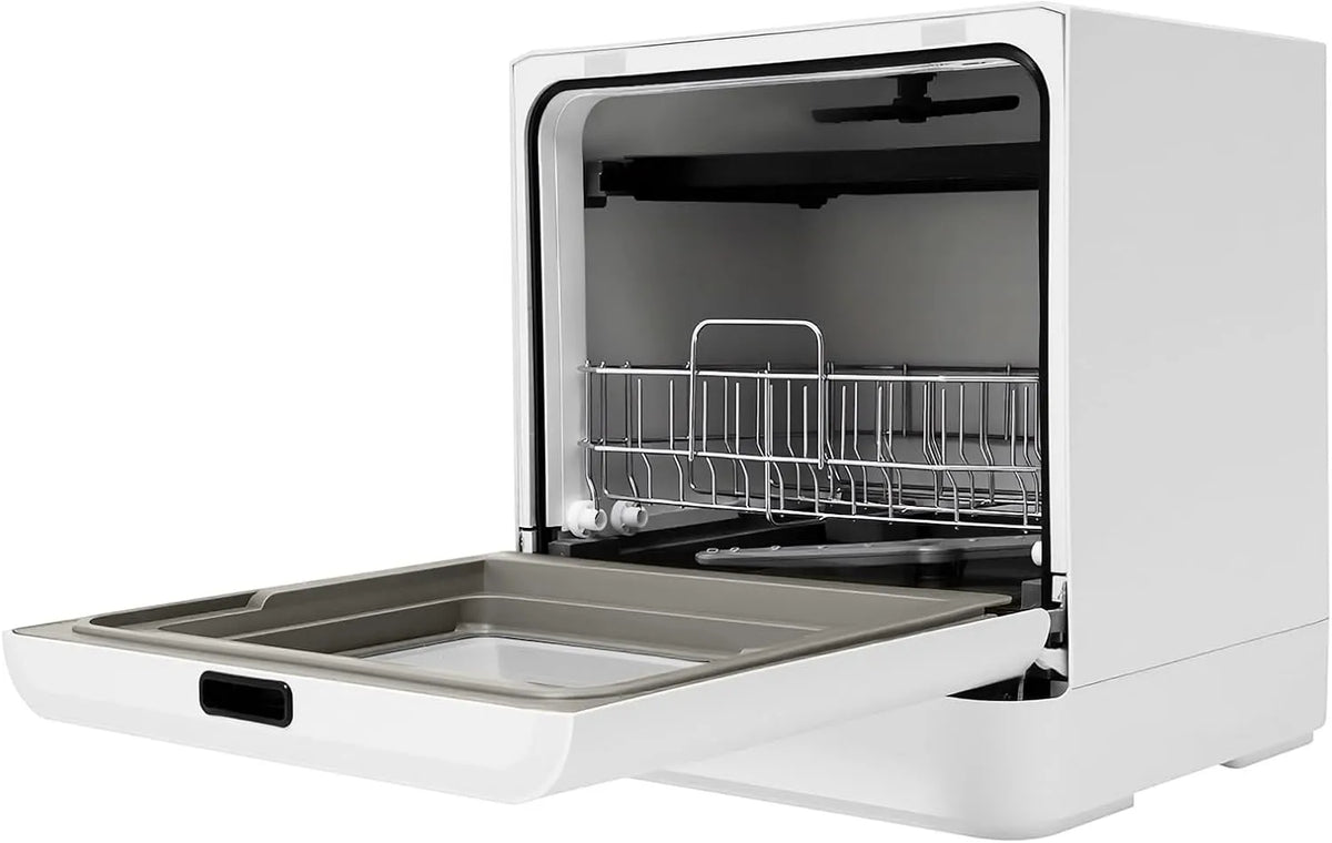 Lavastoviglie, 800 W, 4 programmi, braccio di spruzzo a 360°, per 6-8 stoviglie, asciugatura ad aria calda