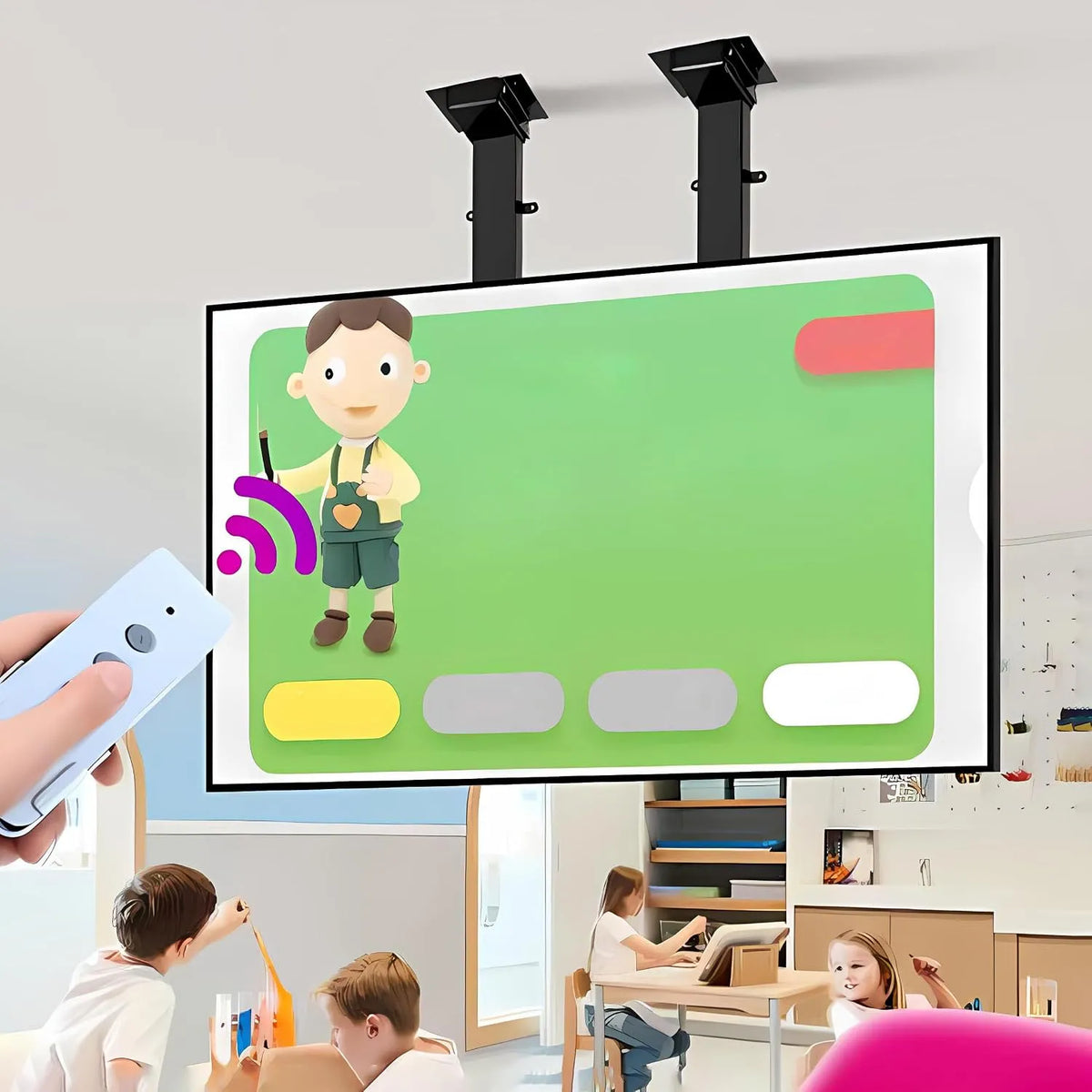 Smart TV, 55 pollici, televisore, Corsa di sollevamento a doppio motore 130 cm, per TV da 55' a 100', supporto tv motorizzato, staffa tv motorizzata