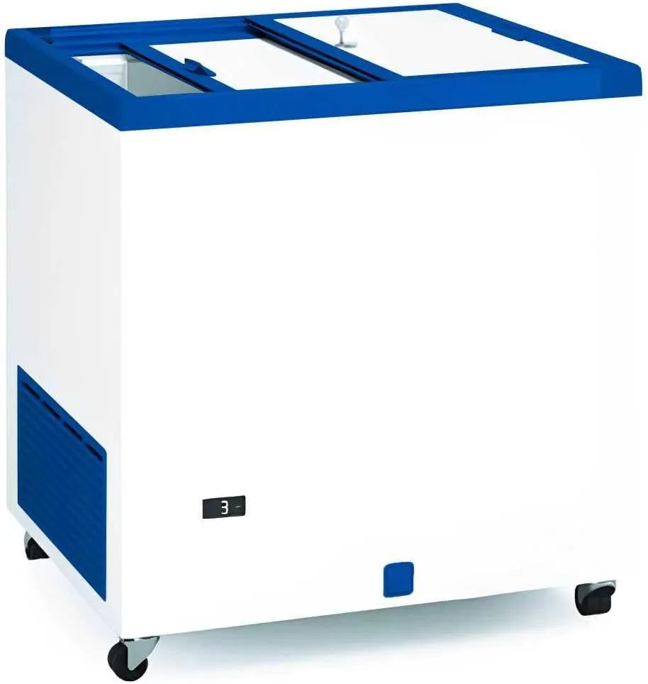 Congelatore, 222 L, 843 x 670 x 895 mm, ruote di trasporto, freezer verticale, MBH, termostato regolabile, serratura e ruote per Ristorazione