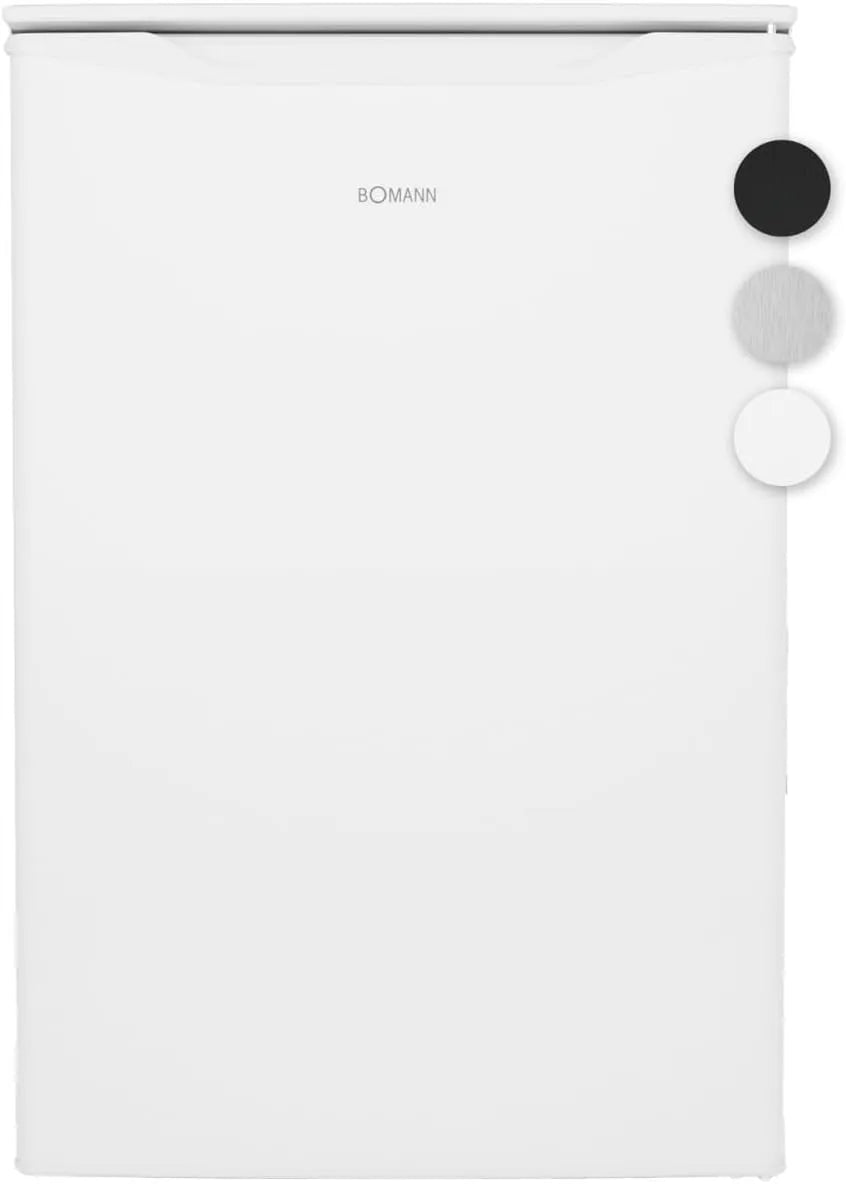 Bomann GS7253-Bianco Congelatore, 87 L, 40 dB, classe energetica E, vano congelatore, 2 zone di temperatura, freezer verticale, 3 Cassetti, Rumorosità