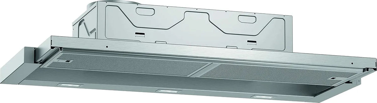 NEFF D49ED52X1, cappa N70/90 Cappa aspirante, 90 cm, classe energetica E, cappa da cucina, scarico e ricircolo, da incasso, acciaio inox