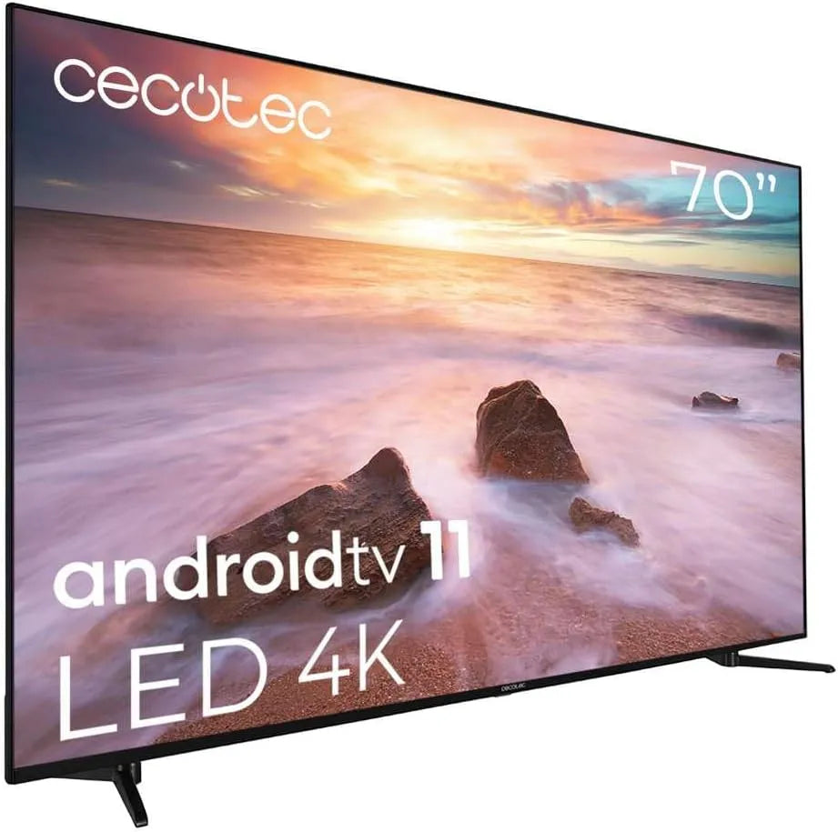 Cecotec ALU20070. Smart TV, 70 pollici, televisore, 4K UHD, HDR, audio Dolby, senza cornice, Android OS, HDR10, Dolby Vision e Dolby Atmos, 2023