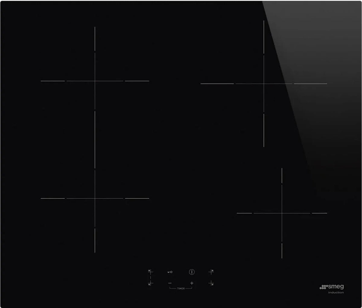 Smeg SI1B2642D Piano cottura a induzione, 60x51 cm, 4 fuochi, piastra a induzione, nero