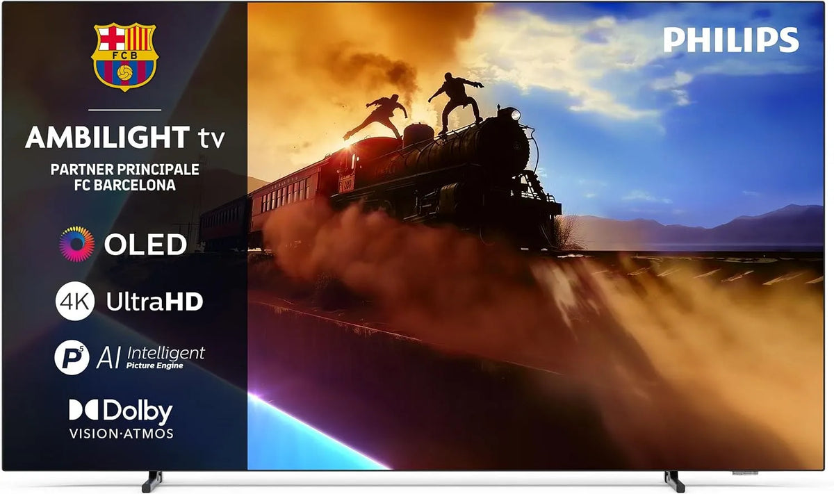 Philips 55OLED770 Smart TV, televisore, 4K UHD, pannello IPS, Google Assistant, Alexa e Siri, Dolby Vision e Atmos Sound, Philips Ambilight 55OLED770
