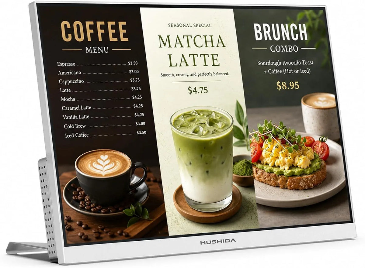 Display digital signage, 23, 8 pollici, display pubblicitario, Full HD, pannello IPS, visualizzazione pubblicitaria digitale, 500 CD, m2