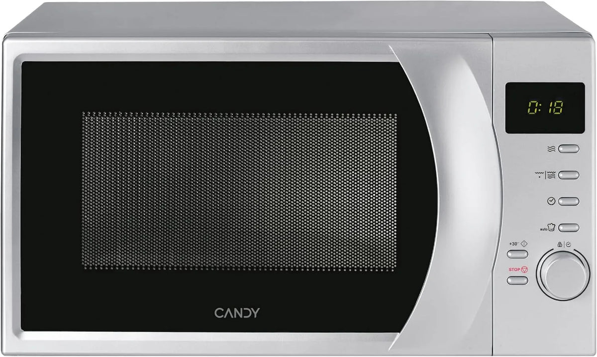 Candy CMG2071DS Forno a microonde, 45, 2 x 33, 5 x 26, 2 cm, 20 L, 700 W, grill, libera installazione, scongelamento, argento, App hOn, 20 Litri