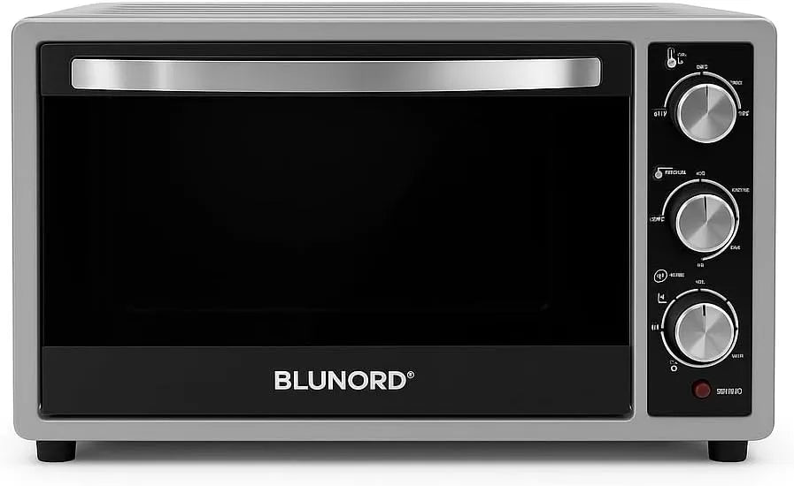 Forno elettrico per pizza, 32 L, 6 programmi, 90 a 230 °C, timer, Timer 60 Min, 6 Funzioni di Cottura, Doppio Vetro, Luce Interna, Accessori Inclusi