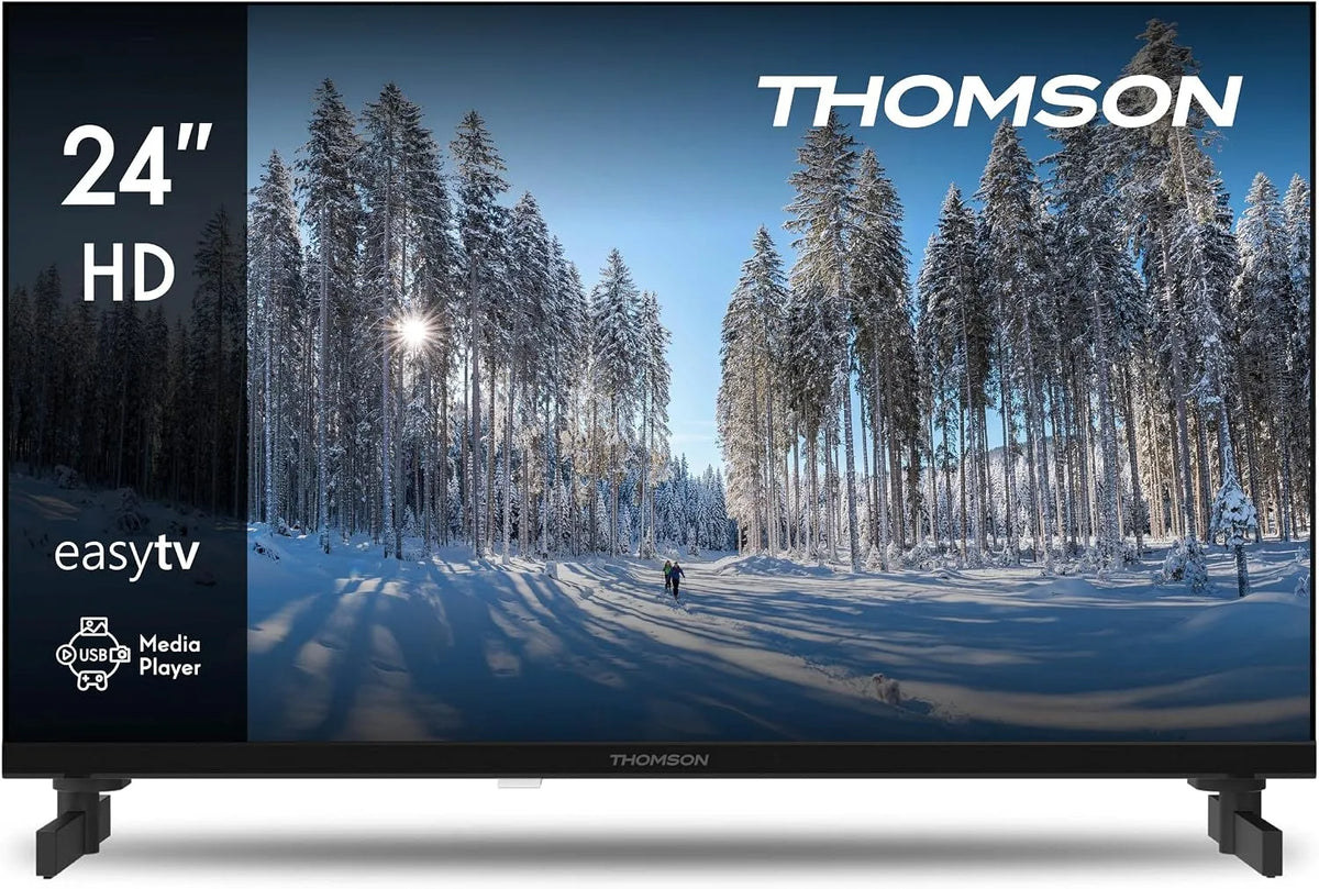 Smart TV, 24 pollici, 3 HDMI, televisore, triplo tuner DVB-T2, S2, audio Dolby, Non-Smart, 60 cm, 3x HDMI, TV Digitale LED, HD Easy TV, Modalità Hotel
