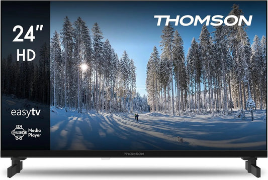 Smart TV, 24 pollici, 3 HDMI, televisore, triplo tuner DVB-T2, S2, audio Dolby, Non-Smart, 60 cm, 3x HDMI, TV Digitale LED, HD Easy TV, Modalità Hotel