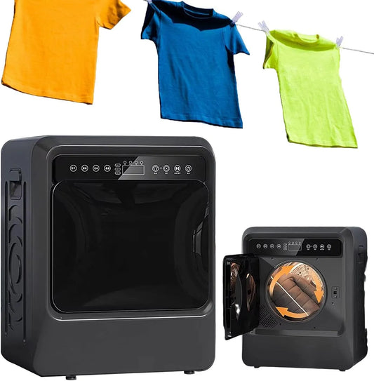 Asciugatrice, 1000 W, 4 kg, portatile, touch, display LCD, acciaio inox, 3 temperature