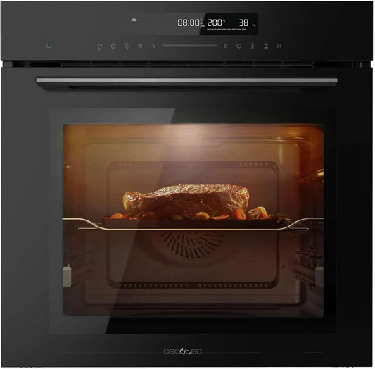 Cecotec Bolero Hexa SM406000 Forno elettrico per pizza, 60 cm, 72 L, 2900 W, 12 programmi, timer, scongelamento, nero, 12 funzioni con Steak Master