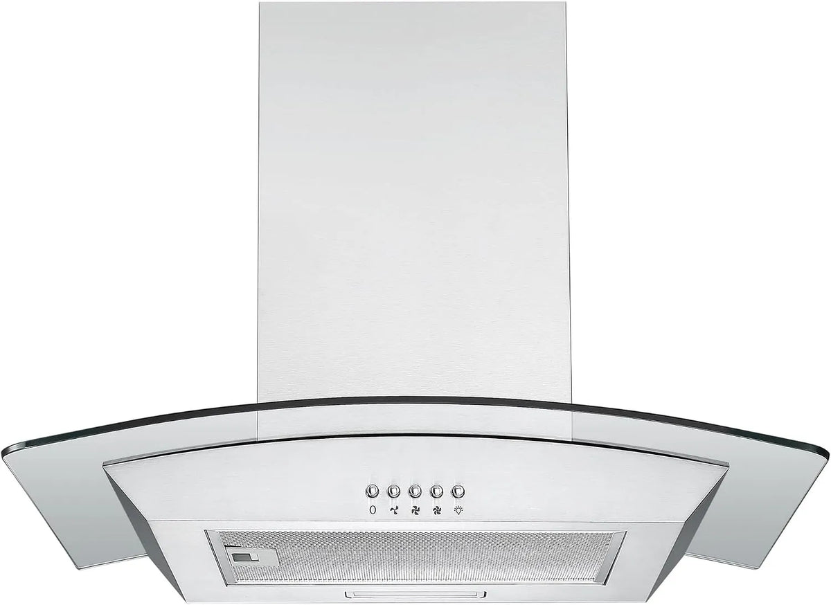 Respekta CH0160IXB Cappa aspirante, 60 cm, cappa da cucina, montaggio a parete, acciaio inox
