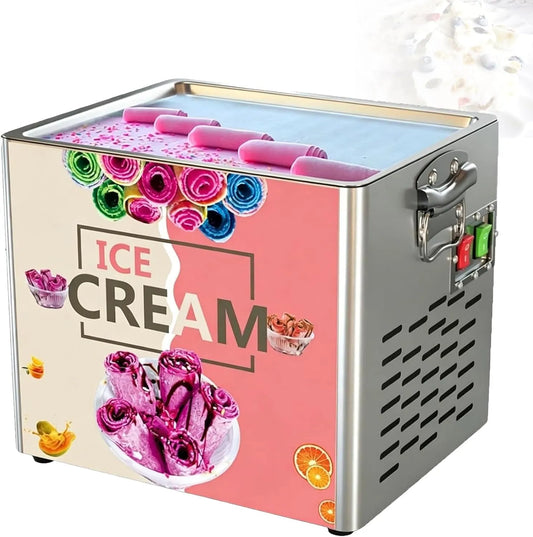 Congelatore, professionale, acciaio inox, freezer verticale, per yogurt e crema per bar, Macchina commerciale per gelati arrotolati in rotolo