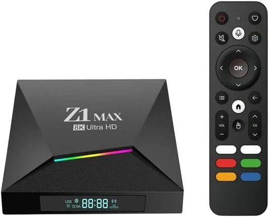 Smart TV H618 8GB, televisore, 4K UHD, Wi-Fi, Bluetooth, Android OS, WiFi Dual 5G, Android 15, Z1 MAX Ultra HD Android TV Box, Allwinner H618