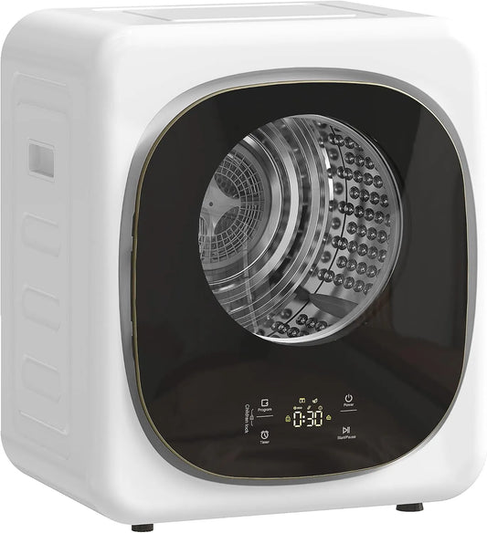 Asciugatrice, 800 W, 5 programmi, 2.5 kg, HOMCOM, portatile, touch, Display Touch