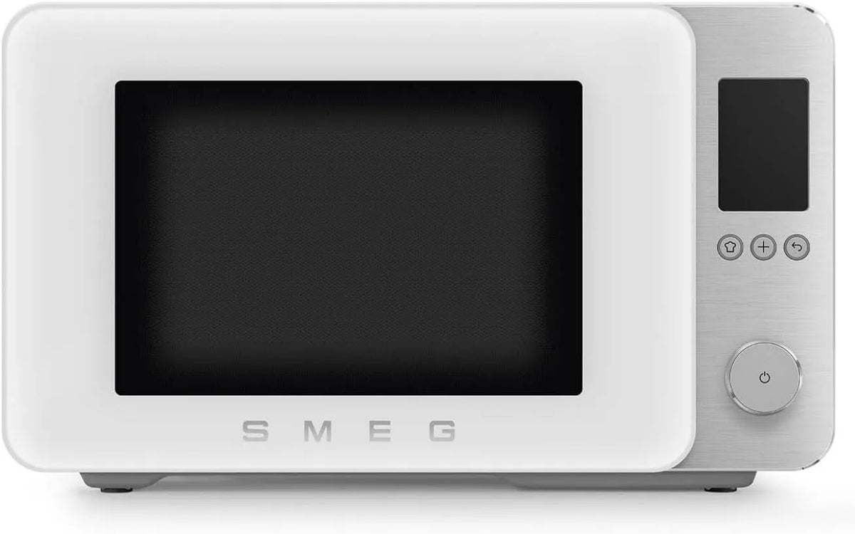 Smeg MOC02WHMEU Forno a microonde, 2100 W, 9 programmi, Inverter, bianco, 25 Programmi Automatici, 9 Funzioni e 3 Combinate, Sistema Soft Close