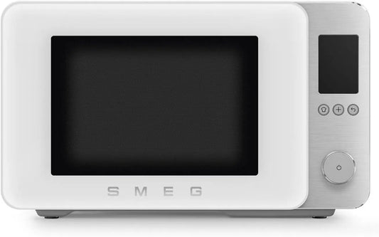 Smeg MOC02WHMEU Forno a microonde, 2100 W, 9 programmi, Inverter, bianco, 25 Programmi Automatici, 9 Funzioni e 3 Combinate, Sistema Soft Close