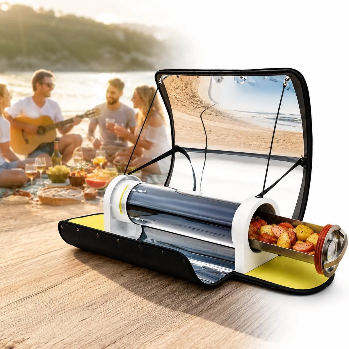 Forno elettrico, 5 L, portatile, Forno Solare da Campeggio 4, 5 L con Termometro