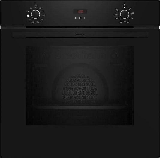 NEFF B1CVD0AK3 N30 Forno elettrico, 60 x 60 cm, da incasso, effetto 3D, vapore, nero, Base Steam, display LED, aria calda 3D, CircoTherm, Easy Clean