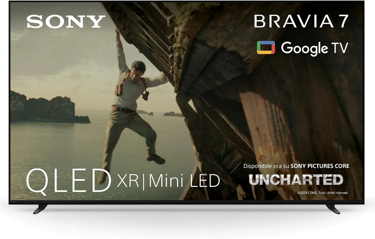 Google Smart TV, 85 pollici, televisore, 4K UHD, QLED, HDR, XR l Mini LED, Sony BRAVIA 7 QLED