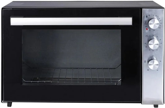 Forno elettrico per pizza, 70 L, 2500 W, timer, compatto, Inclusi 2 Teglie + 1 Griglia, Ideale per Pizza, GrecoShop Forno - Fornetto Elettrico
