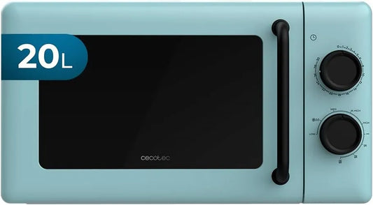 Cecotec Forno a microonde, 20 L, 700/800 W, grill, timer, scongelamento, blu, 700 W In 6 Livelli E Griglia Da 800 W, Segnale Fine Cottura, Design Blu