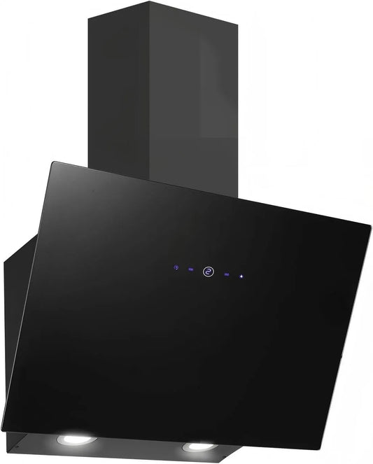 Cappa aspirante, 60 cm, 700 m3/h, cappa da cucina, inclinata, scarico e ricircolo