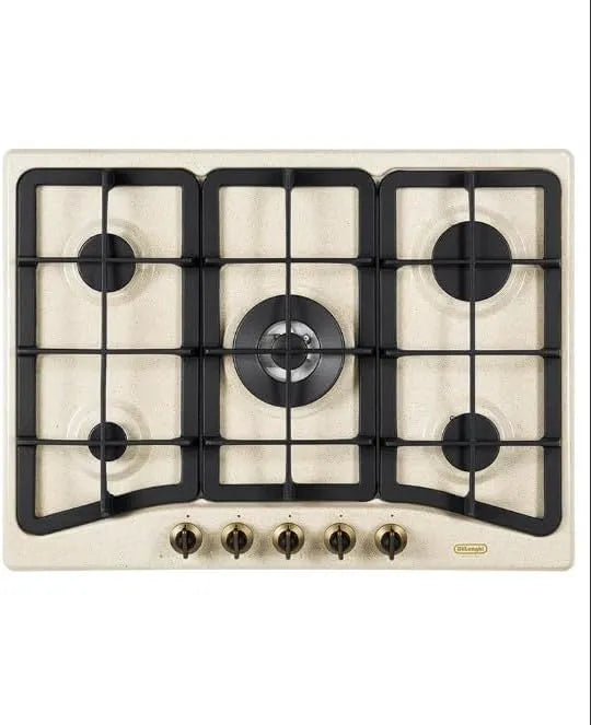 De'Longhi Piano cottura, 70 cm, da incasso, Comandi Frontali, Avena, De'Longhi AVF 57 PRO Piano Cottura da Incasso 70 cm
