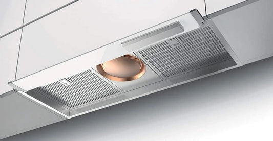 Cappa aspirante A90, 90 cm, cappa da cucina, da incasso, touch, acciaio inox