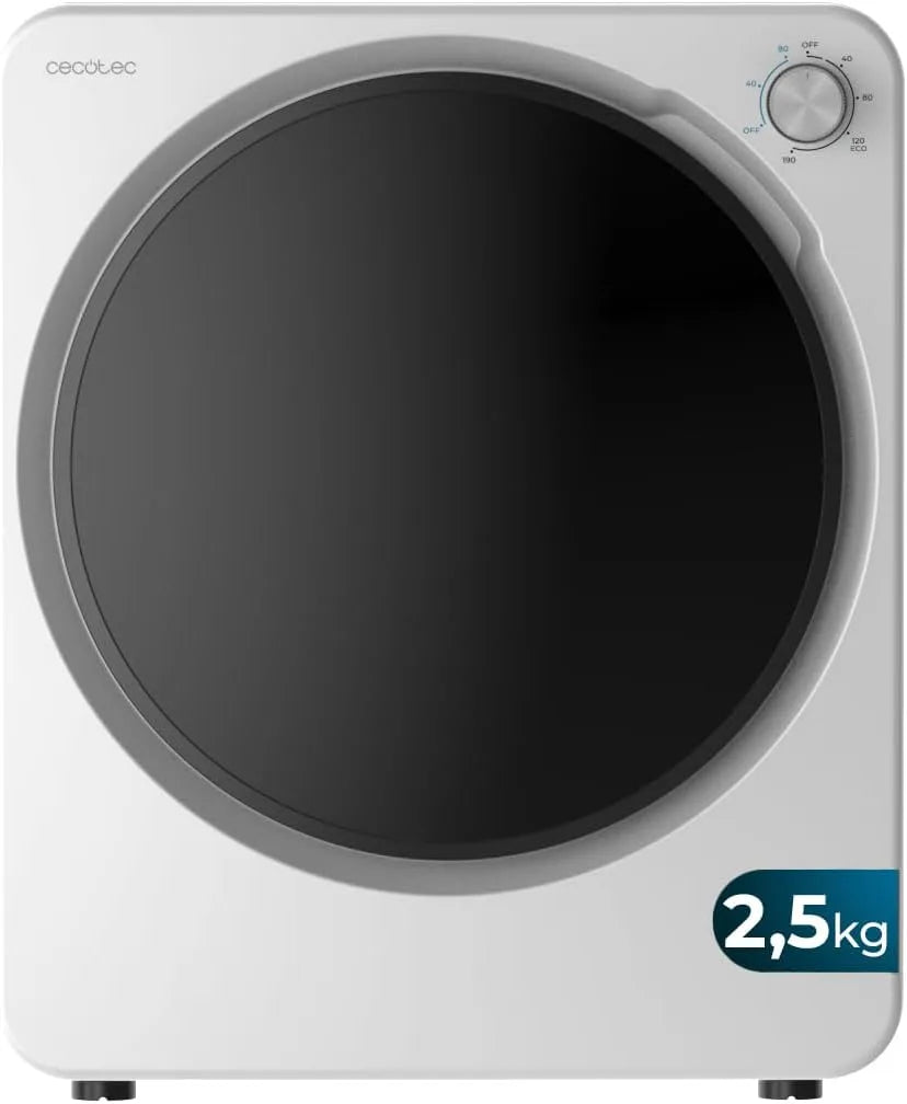 Cecotec Bolero DressCode Dry 3150V. Asciugatrice, 950 W, 6 programmi, 5 kg, bianco, Programma ECO, Cecotec Asciugatrice Compatta a Evacuazione 2