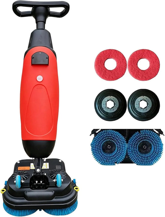 Lavasciuga, 43 cm, 5 L, lavatrice, asciugatrice, professionale, Doppie Spazzole 240 Giri, Min, Rotazione 360°, 1200 m2, h per Magazzini, Serbatoi 4