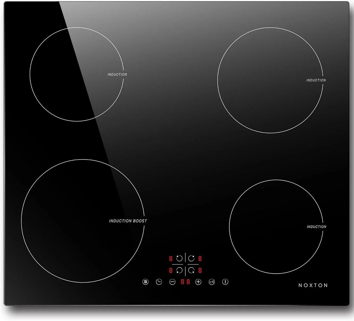 Piano cottura a induzione, 4 fuochi, 6400 W, piastra a induzione, da incasso, 6400W Piani Cottura Elettrici Incasso