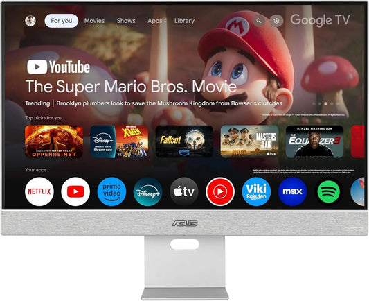 Google MS27UC Monitor, 27 pollici, 3840 × 2160, pannello IPS, HDMI, USB, argento, Ultra HD IPS, 99% sRGB, Compatibile con TV e con lo Streaming