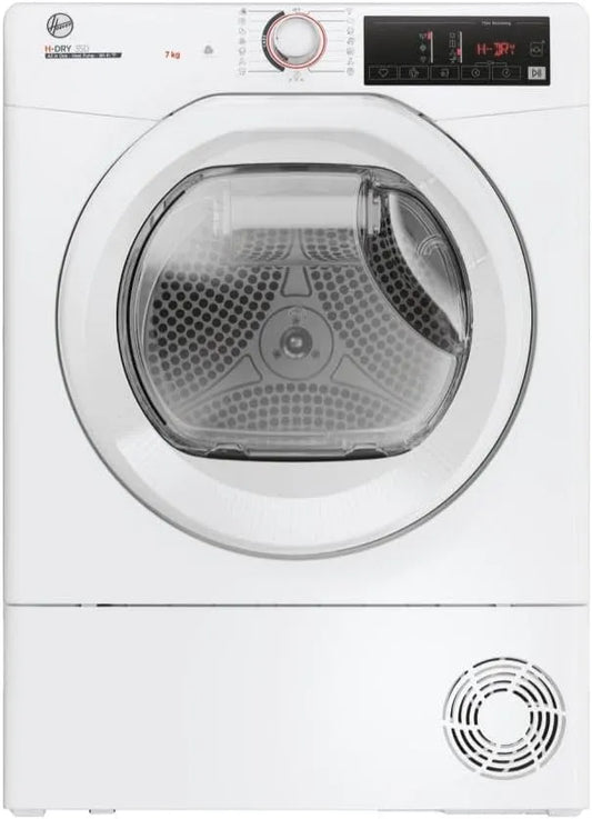 Hoover Asciugatrice, 7 kg, stretto, bianco, Hoover H-DRY 350 Asciugatrice Slim a Pompa di Calore 7 Kg