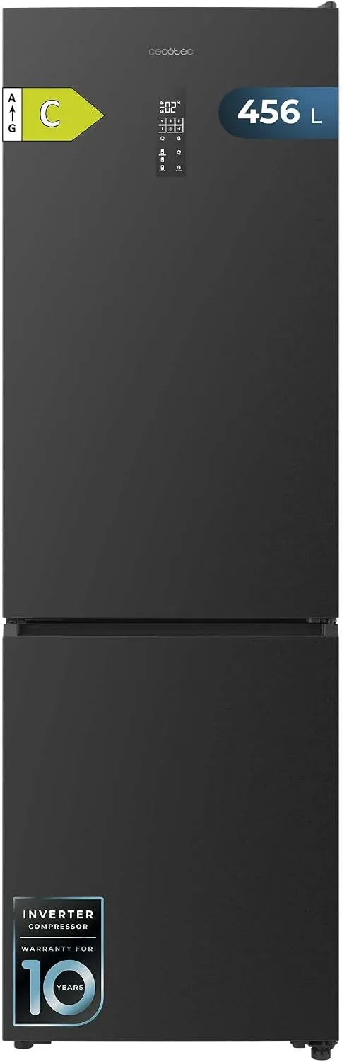 Cecotec Bolero CoolMarket Combi Frigorifero combinato, 456 L, No Frost, Inverter, frigo con congelatore, Altezza 201cm e 59, MAX INSIDE con VIP Tech