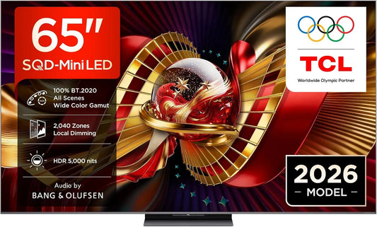TCL 65C8L 5.000nit Smart TV, 65 pollici, televisore, 4K UHD, HDR, Smart TV SQD‐Mini LED 4K HDR10+ da 65'