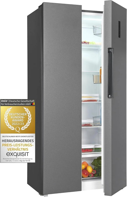 Exquisit SBS450-360E Frigorifero, 444 L, No Frost, congelamento rapido, Exquisit Side by Side SBS450-360E, frigorifero NoFrost