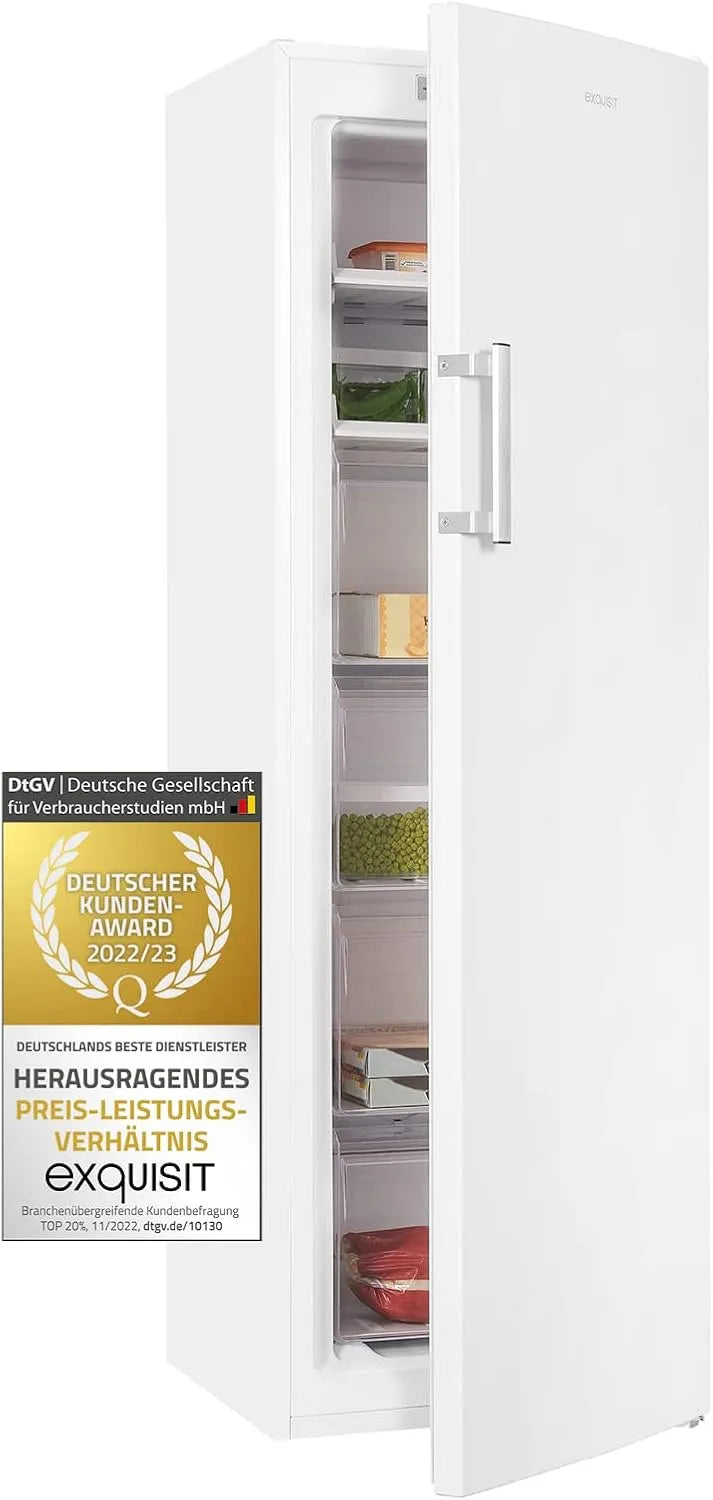 Exquisit GS271-NF-H-040D Congelatore, vano congelatore, freezer verticale, bianco