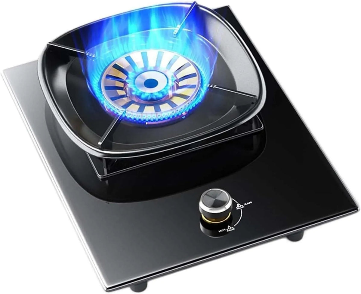 Piano cottura a gas, libera installazione, portatile, fornello a gas, nero, Cucina da Banco Indipendente 5, 2 KW Gas, THEGA Stufa A Gas