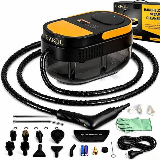 Pulitore a vapore 15s, 2500 W, portatile, 3 bar, riscaldamento rapido 15s, Pulitore a vapore ad alta pressione 2500W portatile