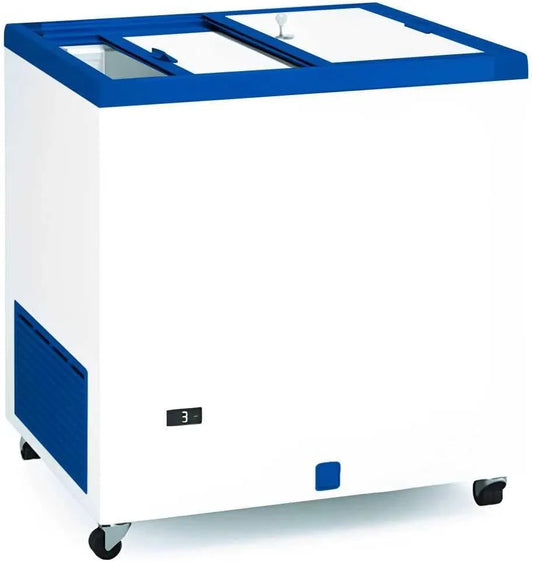Congelatore, 222 L, 843 x 670 x 895 mm, ruote di trasporto, freezer verticale, MBH, termostato regolabile, serratura e ruote per Ristorazione